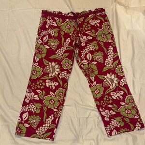 Old Navy Kids Floral Pants - Red and Green